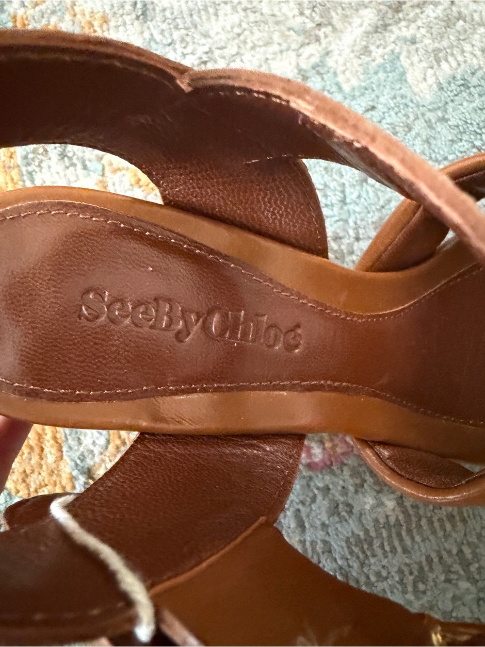 See by Chloe Lyna Tan Platform Sandals EUC size 37 - Picture 3 of 8